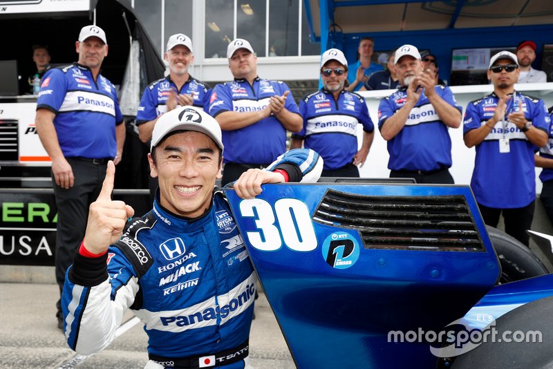 Pole Sitter Takuma Sato, Rahal Letterman Lanigan Racing Honda