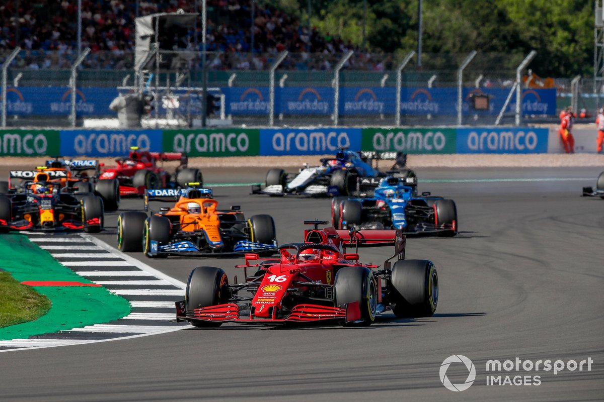 Charles Leclerc, Ferrari SF21, Lando Norris, McLaren MCL35M, Sergio Pérez, Red Bull Racing RB16B