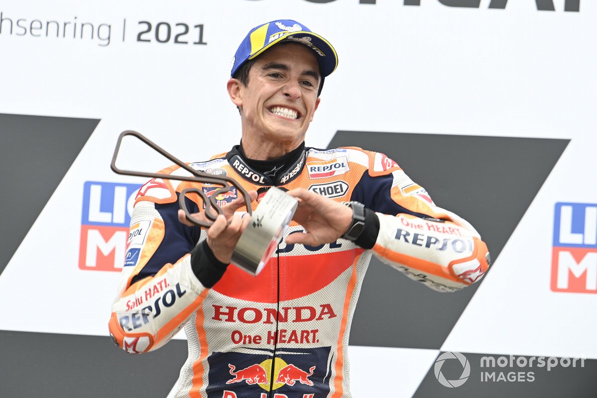 Podio: ganador de la carrera Marc Márquez, Repsol Honda Team
