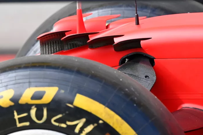 Detalle técnico del Ferrari SF21