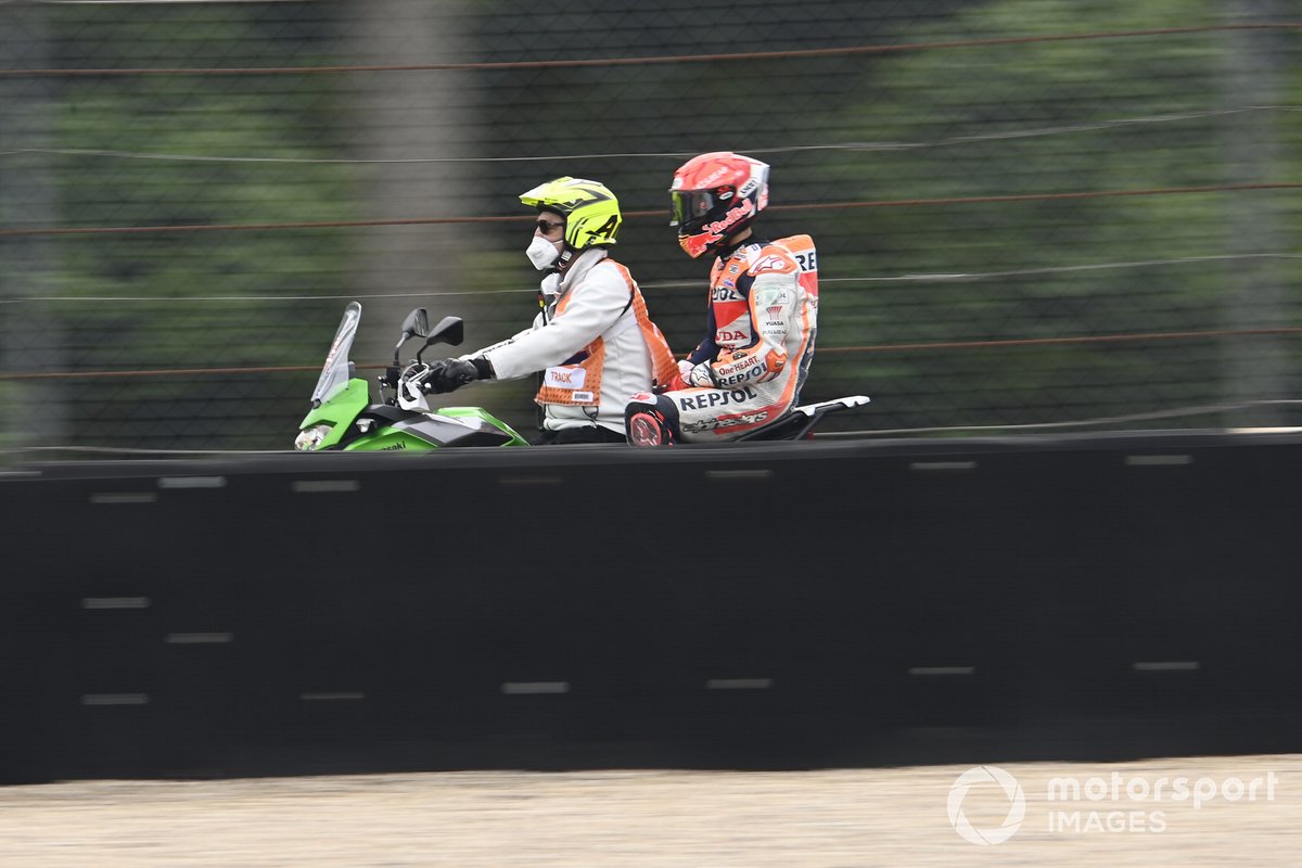Marc Márquez, Repsol Honda Team tras su caída