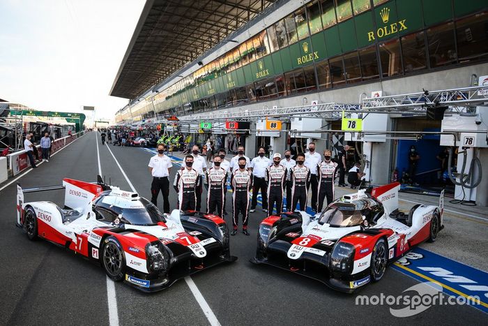 #7 Toyota Gazoo Racing Toyota TS050: Mike Conway, Kamui Kobayashi, Jose Maria Lopez, #8 Toyota Gazoo Racing Toyota TS050: Sebastien Buemi, Kazuki Nakajima, Brendon Hartley