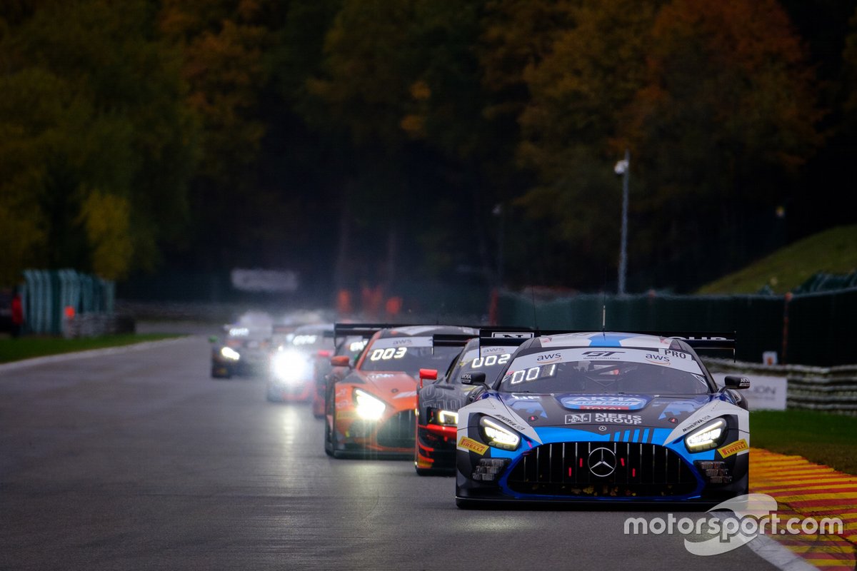 #88 Mercedes-AMG Team AKKA ASP Mercedes-AMG GT3: Raffaele Marciello, Timur Boguslavskiy, Felipe Fraga, #31 Audi Sport Team WRT Audi R8 LMS GT3: Christopher Mies, Kelvin van der Linde, Dries Vanthoor, #4 Mercedes-AMG Team HRT Mercedes-AMG GT3: Maro Engel, Luca Stolz, Vincent Abril