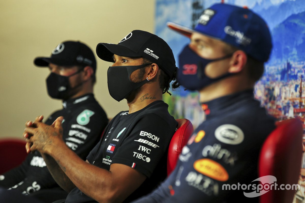 Pole Sitter Lewis Hamilton, Mercedes-AMG F1 in the press conference
