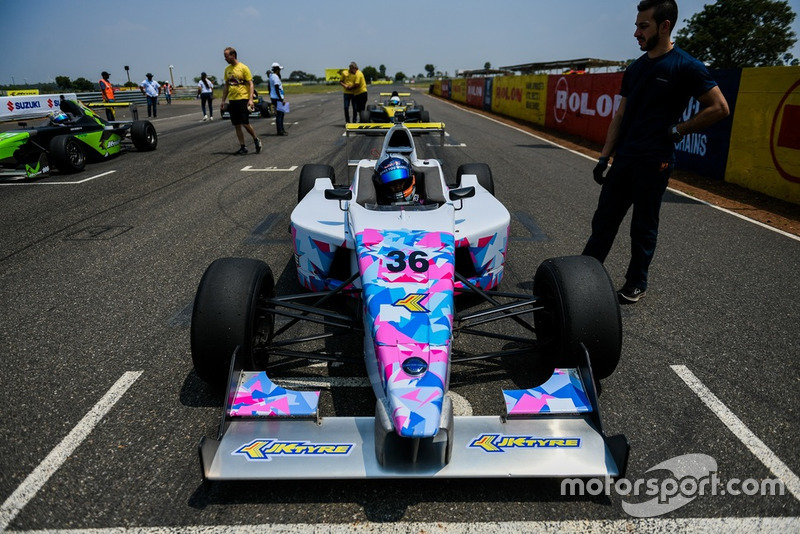 Mira Erda on the starting grid