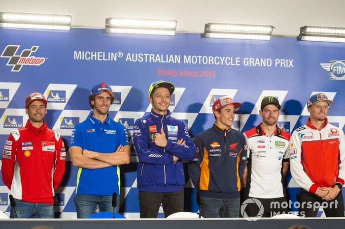 Alvaro Bautista, Ducati Team, Alex Rins, Team Suzuki MotoGP, Valentino Rossi, Yamaha Factory Racing, Marc Marquez, Repsol Honda Team, Cal Crutchlow, Team LCR Honda, Jack Miller, Pramac Racing