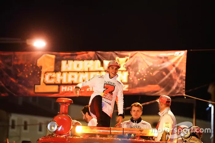 Campeón 2018 Marc Márquez, Repsol Honda Team celebra en Cervera