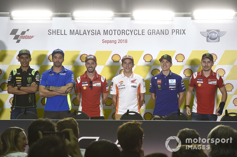 Hafizh Syahrin, Monster Yamaha Tech 3, Andrea Iannone, Team Suzuki MotoGP, Andrea Dovizioso, Ducati Team, Marc Marquez, Repsol Honda Team, Maverick Viñales, Yamaha Factory Racing, Jorge Lorenzo, Ducati Team