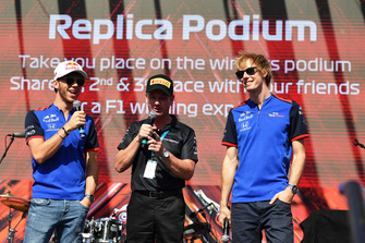 Pierre Gasly, Scuderia Toro Rosso and Brendon Hartley, Scuderia Toro Rosso on stage