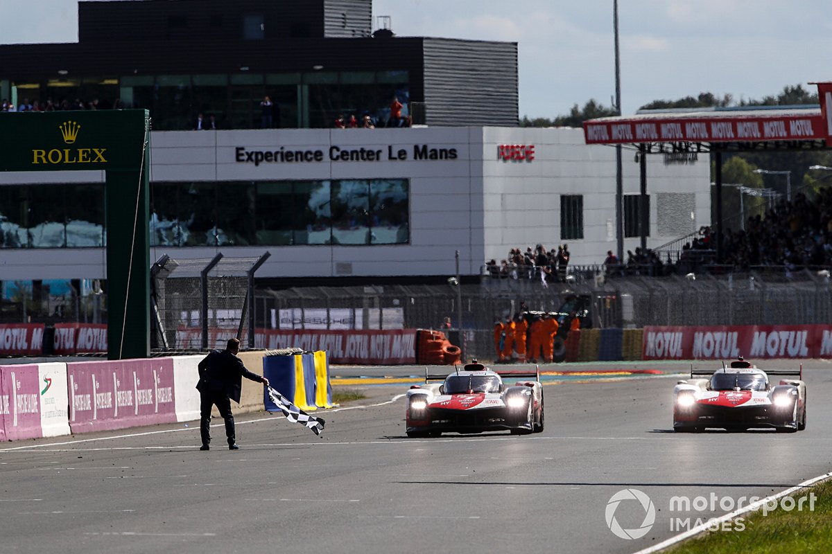 #7 Toyota Gazoo Racing Toyota GR010 - Hybrid Hypercar, Mike Conway, Kamui Kobayashi, Jose Maria Lopez and #8 Toyota Gazoo Racing Toyota GR010 - Hybrid Hypercar, Sebastien Buemi, Kazuki Nakajima, Brendon Hartley