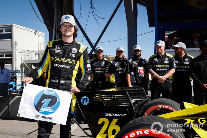 Ganado de la pole position Colton Herta, Andretti Autosport Honda