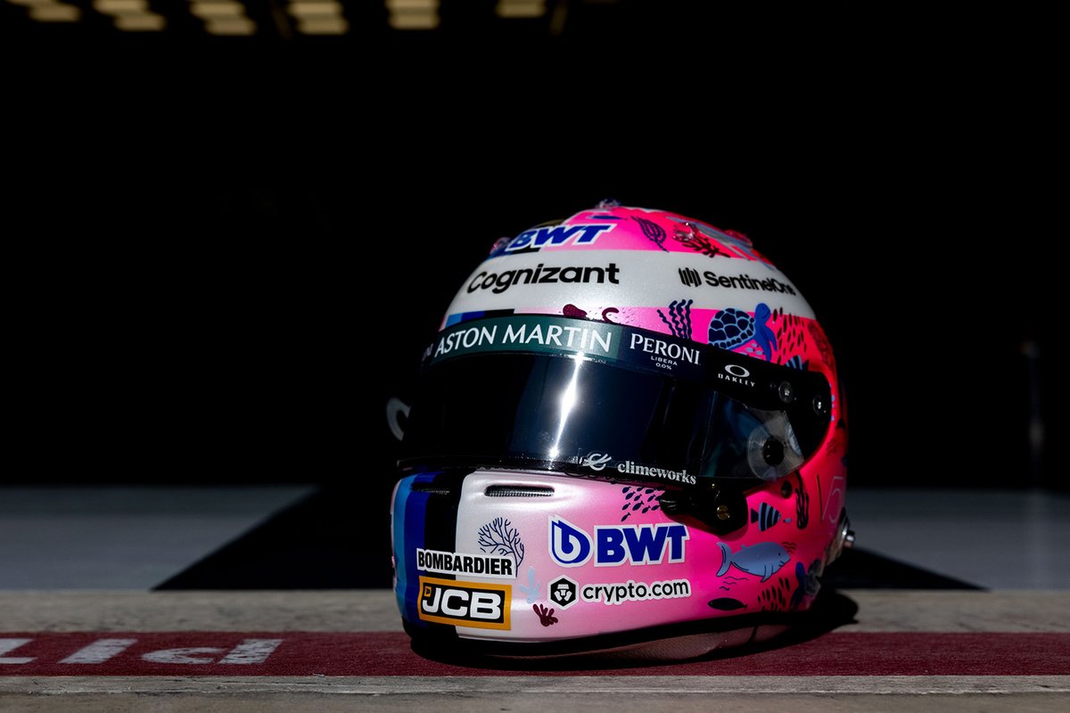 Casco especial de Sebastian Vettel, Aston Martin