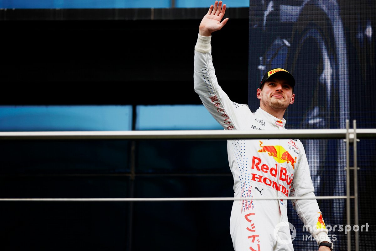Podio: segundo lugar Max Verstappen, Red Bull Racing