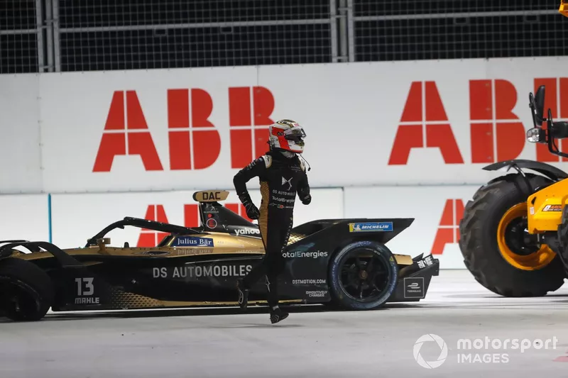 El coche dañado de Antonio Felix Da Costa, DS Techeetah