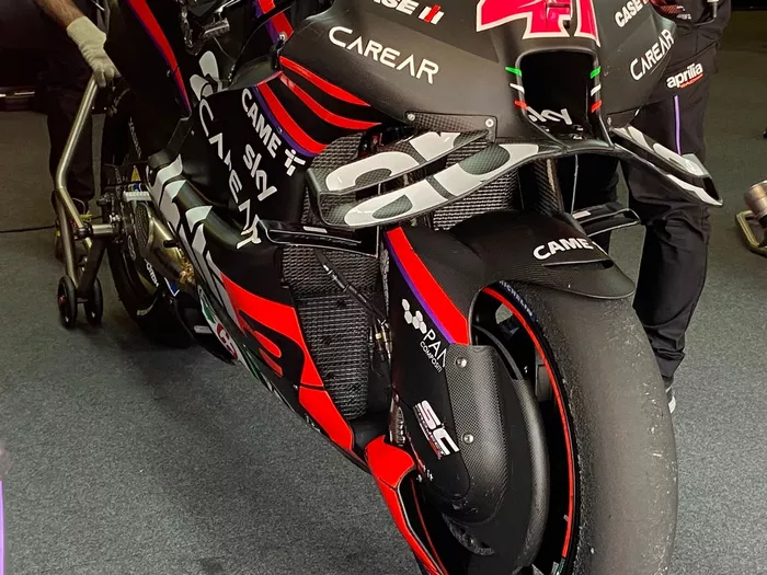 Detalle de la Aprilia RS-GP de Aleix Espargaró