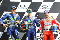 Valentino Rossi, Yamaha Factory Racing, Maverick Viñales, Yamaha Factory Racing, Andrea Dovizioso, Ducati Team after qualifying