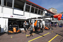 Garage of Jenson Button, McLaren