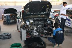 Volkswagen mechanic at work