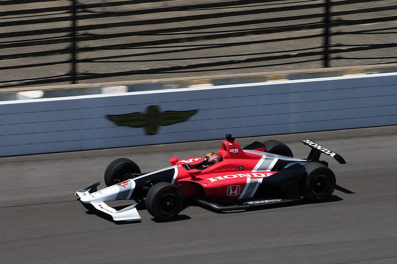 Oriol Servia testing the 2018 Honda IndyCar