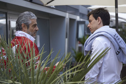 Maurizio Arrivabene, Team Principal, Ferrari, Toto Wolff, Executive Director Mercedes AMG F1