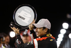 Helio Castroneves, Team Penske Chevrolet celebrates winning the Verizon P1 Pole Award