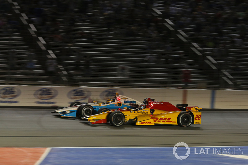 Ryan Hunter-Reay, Andretti Autosport Honda, Gabby Chaves, Harding Racing Chevrolet