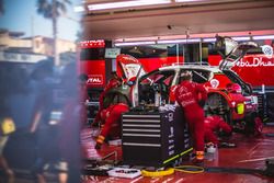 The car of Andreas Mikkelsen, Anders Jäger, Citroën C3 WRC, Citroën World Rally Teamin service