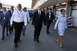 Illham Aliyev, Presidente de Azerbaiyán y Ross Brawn Formula One Director de Motorsports