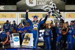 Chase Elliott, Hendrick Motorsports Chevrolet, celebrates in Victory Lane after winning the Monster Energy NASCAR Cup Series Can-Am Duel 1