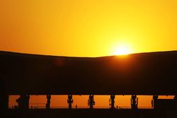 Sonnenuntergang am Buddh International Circuit in Noida