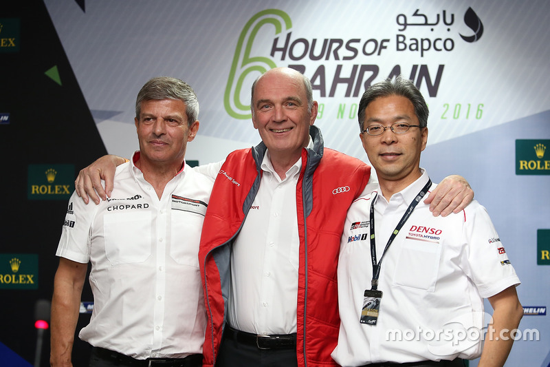 Fritz Enzinger (Porsche), Dr. Wolfgang Ullrich (Audi), Toshio Sato (Toyota)