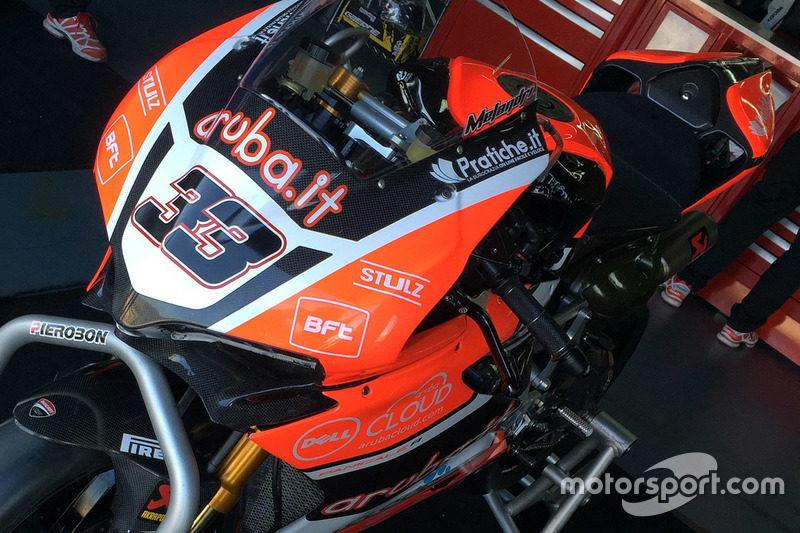 La moto de Marco Melandri, Aruba.it Racing - Ducati