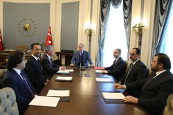 President of Turkey Recep Tayyip Erdoğan received CEO of Formula 1 Chase Carey at the Presidential Complex