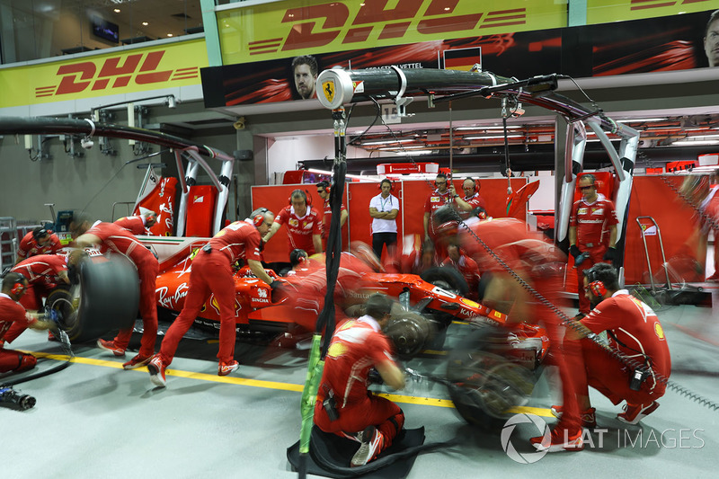 Ferrari practice pit stops