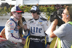 Brad Keselowski, Team Penske Ford, Ryan Blaney, Wood Brothers Racing Ford