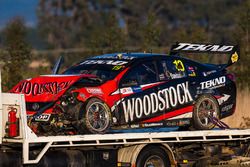 Will Davison, Tekno Autosports Holden car after his crash on the second lap