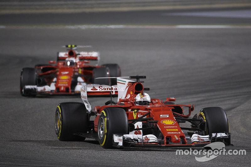 Sebastian Vettel, Ferrari SF70H, Kimi Raikkonen, Ferrari SF70H