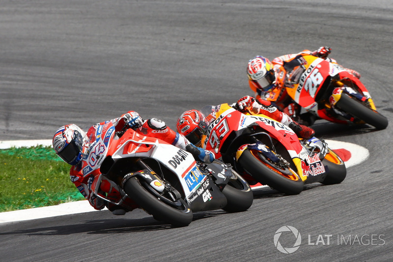 Andrea Dovizioso, Ducati Team, Marc Marquez, Repsol Honda Team, Dani Pedrosa, Repsol Honda Team