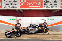 Sergio Perez, Sahara Force India F1 en Nico Hulkenberg, Sahara Force India F1 onthullen de Sahara Fo