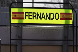 Pit board for Fernando Alonso, McLaren