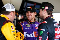 Ryan Newman, Richard Childress Racing, Chevrolet; Denny Hamlin, Joe Gibbs Racing, Toyota; Kurt Busch