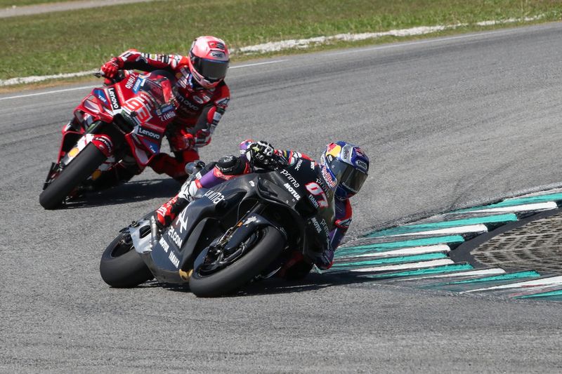 Toprak Razgatlioglu (Pramac Racing) et Marc Marquez (Ducati Team)