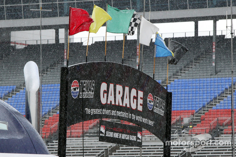 Rain falls on Texas Motor Speedway