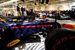 The helmet of Daniel Ricciardo of Australia and Red Bull Racing on the Red Bull Racing Red Bull-TAG 