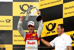 Podium: derde plaats Miguel Molina Audi Sport Team Abt Sportsline, Audi RS 5 DTM met Hans-Jurgen Abt