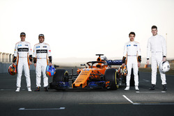 Stoffel Vandoorne, Fernando Alonso, Lando Norris, Rudy van Buren, McLaren