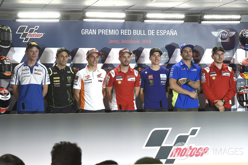 Tito Rabat, Avintia Racing, Johann Zarco, Monster Yamaha Tech 3, Marc Marquez, Repsol Honda Team, Andrea Dovizioso, Ducati Team, Maverick Viñales, Yamaha Factory Racing, Andrea Iannone, Team Suzuki MotoGP, Jorge Lorenzo, Ducati Team