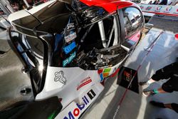 The damaged car of Jari-Matti Latvala, Miikka Anttila, Toyota Gazoo Racing WRT Toyota Yaris WRC