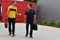 Cyril Abiteboul, Renault Sport F1 Direktörü ve Christian Horner, Red Bull Racing Takım Patronu