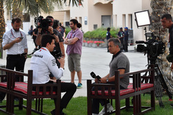 Toto Wolff, Mercedes AMG F1 Director de Motorsport y Jean Alesi
